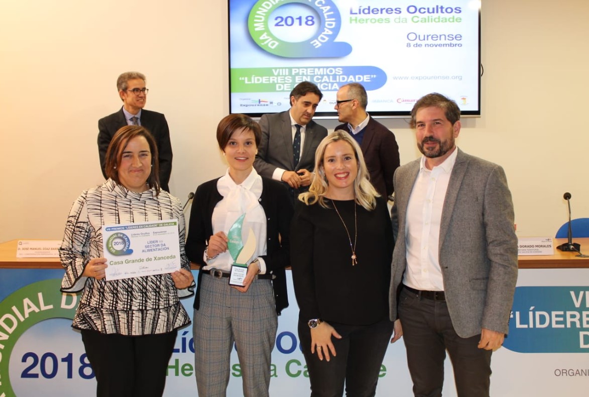 Galardonados con el premio Líderes en Calidad de Expourense. 